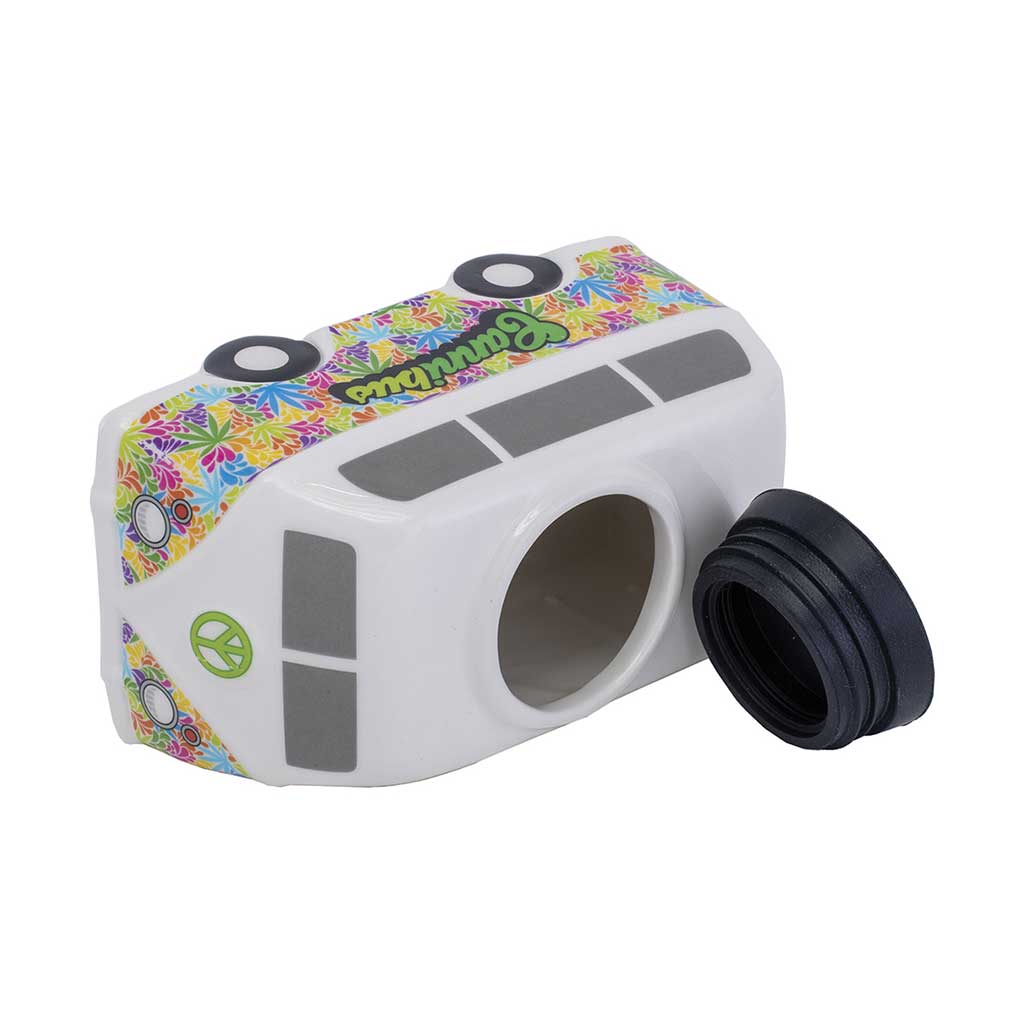 LARGE HIPPIE BUS CERAMIC STORAGE JAR